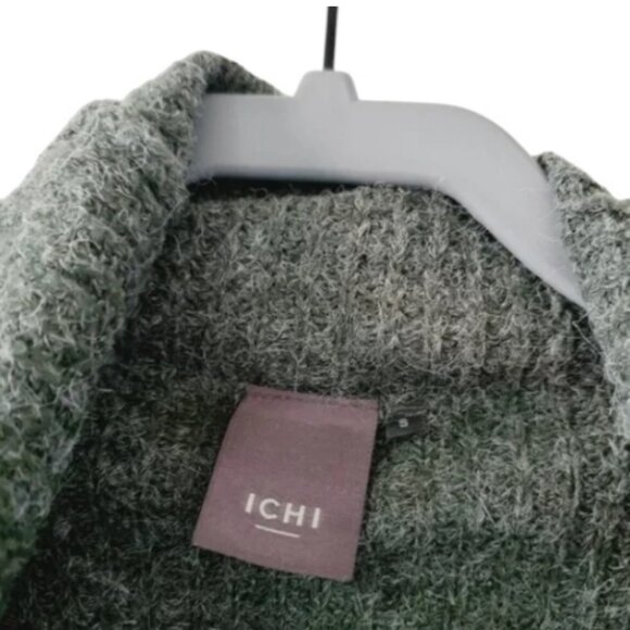 Ichi forest green open-front cardigan sweater size S - Picture 5 of 5